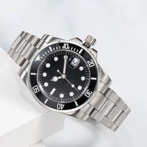 Stainless Steel Black Dial Watch 40mm